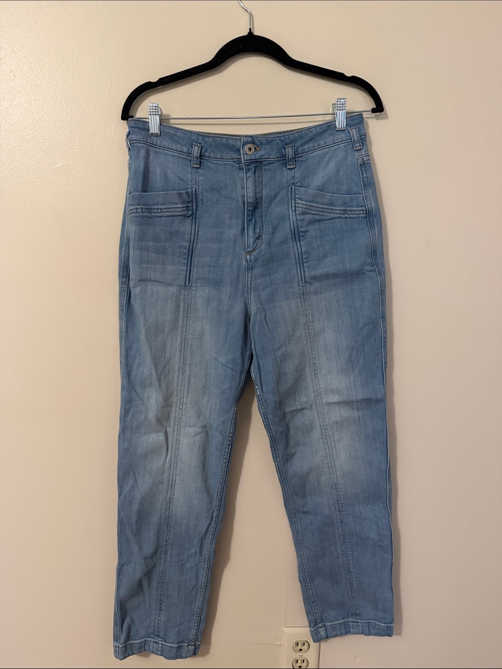 Pilcro and the Letterpress Light Blue Straight-Leg Jeans